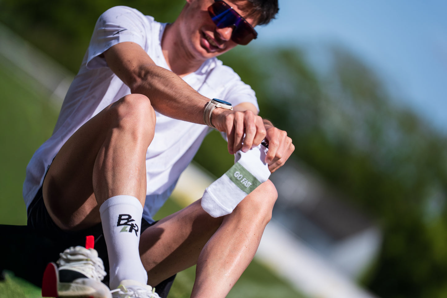 Chaussettes Running GO FAST Green